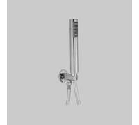 KIT TONDO CON GANCIO E FLESSIBILE 1/2" Cromo Doccette Soffioni