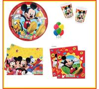 Kit topolino per 8 bambini piatti bicchieri tovaglioli coordinato tavola festa