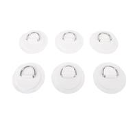 Kit Toppa ad anello in acciaio inox D con anelli a D in PVC per Kayak per Bootkano gonfiabile con ganci di corda, con ganci per kayak, barca gonfiabile, canoa (bianco)
