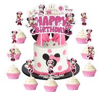 Kit Toppers per Torta, Decorazioni Minnie per Feste, Decorazioni Cartoon per Bambini e Cupcake