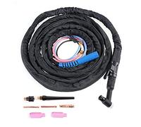 Kit torcia TIG raffreddato ad acqua 4M / 8M WP18 Saldatori Klutch Connettore europeo Raffreddamento ad aria Alimentazione a torcia Torcia saldata (#01 4m, 1912g/67.4oz)