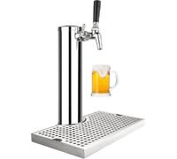 Kit Torre Kegerator A Rubinetto Singolo in Acciaio Inossidabile Torre della Birra con 12 X 7 Vaschetta Raccogligocce 3 Colonne di Diametro Adatte per Varie Feste Coppa del Mondo Natale