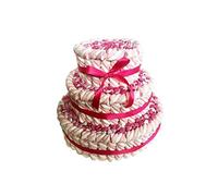 KIT TORTA DI MARSHMALLOW TRECCE BIANCO ROSA FAI DA TE