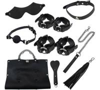 KIT toy SADOMASO sottomissione SEXY Bag professionale FRUSTINO SESSO INTIMO NERO