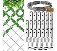 Kit traliccioverticale - tralicciomontato a Parete, Telaio Esterno in Acciaio Inossidabile, tralicciodi Arrampicata Durevole con di espansione | Supporto per Vite di vegetale regolabil