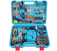 Kit Trapano Avvitatore a Batteria, Avvitatore con 2 Batterie da 18V, Trapano 54 in 1 con Attrezzi e Inserti, Trapano a Percussione per Casa Bricolage Fai da Te