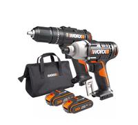 Kit Trapano avvitatore ed avvitatore ad impulsi Combo Worx WX902