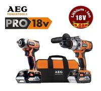 Kit Trapano c/percussione + Avvitatore ad impulsi a batteria AEG - JP18JLI-402B