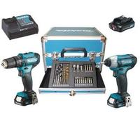Kit Trapano HP333D+TRAPANO TD110D 3 Batt. Litio 12 V 2AH (CLX228SAX2)
