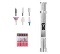 Kit Trapano per Unghie Portatile con Display Digitale per Pedicure | Piccola Macchina Di Smerigliatura Per Rifinire Modellare Unghie Spesse Cuticole Manicure Principianti Casa Salone