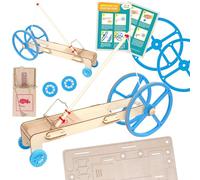 Kit trappola per topi per auto, confezione da 2, kit pratici di fisica e ingegneria STEM per progetti in aula, esperimenti di forza e movimento, lezioni di scienze delle scuole elementari e medie