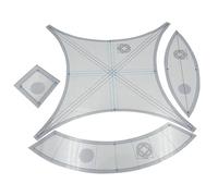 Kit trapunta doppia per fedi nuziali - 17-1/4 pollici Double Wedding Ring Quilt Stencil | Modello Trapunta multifunzione per doppie fedi nuziali