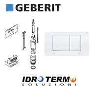 KIT TRASFORMAZIONE MONOTASTO A DOPPIO TASTO GEBERIT+PLACCA TWINLINE 2 PULS B.CO