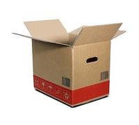 Kit trasloco completo - 10 scatole in cartone avana doppia onda 40×30×35 cm con etichette, pennarello e nastro “Fragile”