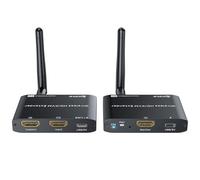 Kit trasmettitore e ricevitore KVM HDMI wireless 200M/650Ft 1080p @ 60Hz HDMI e USB Wireless Video & Audio & Tastiera Mouse Extender PC a TV mittente e ricevitore con Loop-Out locale