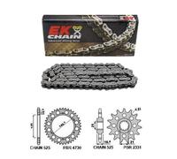 KIT TRASMISSIONE BENELLI TRK 502X-500 2020/2021 CATENA EK 525 CORONA PIGNONE PBR