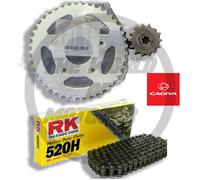 KIT/TRASMISSIONE CAGIVA MITO/525SP RAPTOR 125 CORONA E PIGNONE CATENA RK CAGIVA