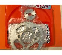 KIT TRASMISSIONE CATENA CORONA PIGNONE 14 PASSO 428 PIT BIKE ATV 110 107 HONDA