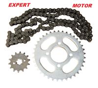 KIT TRASMISSIONE CATENA CORONA PIGNONE 14 PASSO 428 PIT BIKE ATV 110 107 HONDA