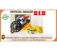 KIT TRASMISSIONE CONFIGURAZIONE STANDARD CON CATENA DID520VX2 E CORONA ACCIAIO