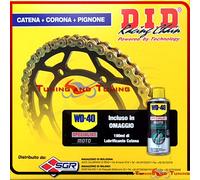 KIT TRASMISSIONE DID CATENA-CORONA-PIGNONE PER HONDA XL V TRANSALP 650 2000