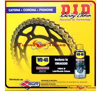 KIT TRASMISSIONE DID CATENA-CORONA-PIGNONE PER KAWASAKI Z 750 2010 2011 (100798)