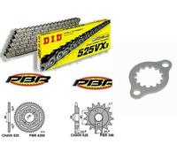 KIT TRASMISSIONE HONDA VRX-T/ROADSTER 400 DID525VX3 CORONA CATENA PIGNONE + FERM