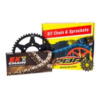 KIT TRASMISSIONE PBR CATENA EK CORONA PIGNONE KAWASAKI NINJA 400 (Mod.cat.415) 4
