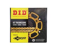 KIT TRASMISSIONE CONFIGURAZIONE STANDARD CON CATENA DID520VX2 E CORONA ACCIAIO