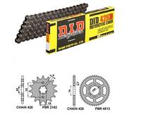 KIT TRASMISSIONE YAMAHA YZF 125 R CORONA 48 PIGNONE 14 CATENA DID 428D MOTO