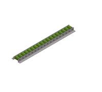 Kit trasportatore a rulli galvanizzato per impieghi gravosi per piattaforma di guida scorrevole portatile Ruote di trasporto del cartone di lunghezza 1170 mm per un flusso regolare e una facile