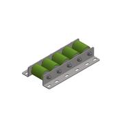 Kit trasportatore a rulli galvanizzato per impieghi gravosi Sistema di binari scorrevoli portatili per trasporto cartone Ruote e guide per trasportatore da 325 mm per una gestione efficiente del