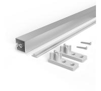 Kit Traversi per Mobili Cucina in Alluminio e Plastica Emuca Albeam Anodizzato