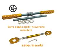 KIT TRAVERSINO MANUBRIO + STAFFE PEDANE POGGIA PIEDI ORO PIAGGIO CIAO SI BRAVO