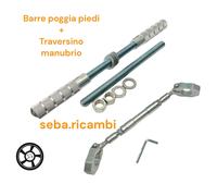 KIT TRAVERSINO MANUBRIO + STAFFE PEDANE POGGIA PIEDI PIAGGIO CIAO SI BRAVO