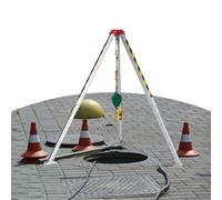 Kit treppiede di emergenza con meccanismo autobloccante, design pieghevole per la sicurezza in spazi ristretti, include verricello e dispositivo anti-caduta per operazioni antincendio e soccorso