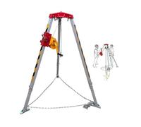 Kit treppiede per soccorso di emergenza - include verricello e cintura di sicurezza per lavori in spazi ristretti in cabine di navi e fognature