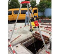 Kit treppiede per spazi confinati, Kit di staffe di Emergenza antincendio in Alluminio per impieghi gravosi con Cinture di Sicurezza, verricello da 1200, 1800 e 2600 libbre, verricello con g