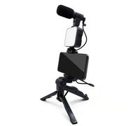 Kit treppiede per telefono cellulare con microfono LED per la creazione di video Vlog