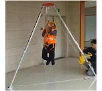 Kit treppiede regolabile per salvataggio in spazi confinati, sistema anticaduta in alluminio con imbracatura e dispositivo di arresto di caduta, capacità di 816,5 kg, ideale per la sicurezza delle