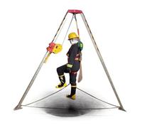 Kit treppiede telescopico Pieghevole per spazi confinati, Sistema di Staffa anticaduta per Salvataggio di Emergenza con verricello da 1200 libbre, 1800 libbre e 2600 libbre per Ant