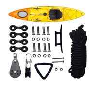 Kit Trolley per Kayak, Kit di Viti per Carrello con Gancio Resistente, Occhielli ad Anello, a moschettone con Tacchetti per Corda, Paracord, per Barche per Escursioni all'aperto