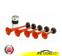 KIT TROMBE MUSICALI PNEUMATICHE LA CUCARACHA CLACSON 12V AUTO CAMPER MOTO TUNING