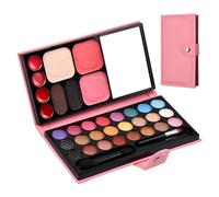 Kit Trucchi Portatile Set,Trucco con Set di Pennelli per il,Trucco Cofanetto,Trucchi Donna Makeup Kit Per Principianti Trucchi Ragazza Per Feste (Rosa)