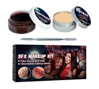 Kit Trucco Effetti Speciali - Kit Per Trucco Effetti Speciali Halloween Con Cera Per Cicatrici,Prodotti Realistici per Pittura Corpo Ferite Zombie Nasi Costumi Donne Uomini Adulti Carnevale Dolcetto S