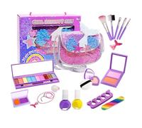 Kit Trucco per Bambine,Gioco Educativo e Lavabile per Apprendimento Precoce,Kit Di Trucco Per Bambine Per Gioco Di Imitazione | per Ragazze da 3 a 12 Anni Figlie Nipoti Sorelle Compagne di Scuola e Ba