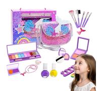 Kit Trucco per Bambine - Gioco Educativo e Lavabile per Apprendimento Precoce | Trucco Per Bambine Con Rossetto E Decorazione Unghie,Per 3 ai 12 Anni Figlia Nipote Compleanno Natale