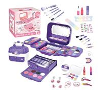 Kit Trucco Per Bambini Per Ragazza, Vero Giocattolo Cosmetico Lavabile Con Specchio, Set Di Cosmetici Veri Finta Di Giocare A Giochi Di Trucco, Kit Trucco Per Bambini Per Ragazza Kit Cosmetici Per Bam