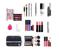 Kit trucco per donna Kit completo, kit trucco professionale, per il da viaggio 27 pezzi - da viaggio con borsa cosmetica per adolescenti, donne, ragazze, professionisti principian