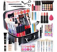 Kit trucco tutto in uno per donne, kit completo per trucchi multipurpose, kit per trucco, set di pennelli per trucco, eyeshadow, lucidalabbra, mascara, borsa da viaggio (KIT014)